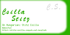 csilla stitz business card